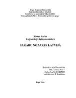 Research Papers 'Sakaru nozares Latvijā', 1.
