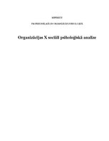 Research Papers 'Organizācijas X sociāli psiholoģiskā analīze', 1.