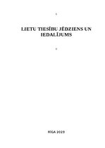 Essays 'Lietu tiesību jēdziens un iedalījums', 1.