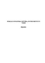 Research Papers 'Fiskālā politika, tās instrumenti un veidi', 1.