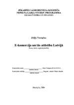 Research Papers 'E-komercija un tās attīstība Latvijā', 1.