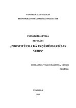 Research Papers 'Prostitūcija kā uzņēmējdarbības veids', 1.