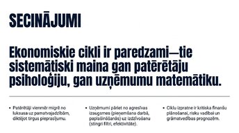 Presentations 'Ekonomiskie cikli un tirgus uzvedība', 13.