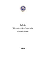 Research Papers 'Elegantas dzīves koncepcija Balzaka darbos', 1.