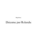 Research Papers 'Rolanda dziesma', 1.