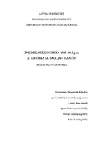 Research Papers 'Zviedrijas ekonomika 1995.-2013.gadā un attiecības ar Baltijas valstīm', 1.
