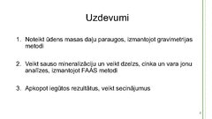 Research Papers 'Dzelzs, cinka un vara masas daļa Parasto pelašķu (Achillea millefolium L.) tējās', 24.