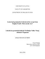 Essays 'Lexical and grammatical cohesion in the excerpt from Virginia Woolf's “Between t', 1.