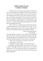Summaries, Notes 'Stylistic Analysis for Story "A Matter of Timing"', 1.