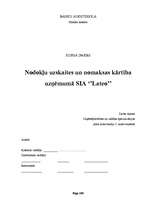 Research Papers 'Nodokļu uzskaites un nomaksas kārtība uzņēmumā SIA "Lateo"', 1.