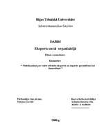 Research Papers 'Eksports un tā organizācija', 1.