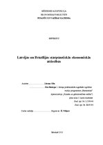 Research Papers 'Latvijas un Brazīlijas starptautiskās ekonomiskās attiecības', 1.