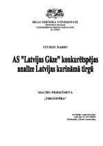 Research Papers 'A/s "Latvijas gāze" konkurētspējas analīze', 1.
