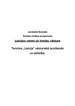 Summaries, Notes 'Termina "Latvija" vēsturiskā izcelšanās un attīstība', 1.