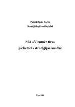 Research Papers 'SIA "Vienmēr tīrs" pielietotās stratēģijas analīze', 1.