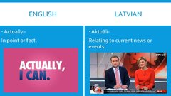 Presentations 'English-Latvian False Friends', 3.