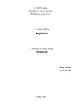 Research Papers 'J.Vītola kordziesmas analīze  - Karaļmeita', 1.