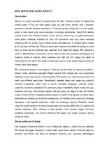 Essays 'How movies influence society', 1.