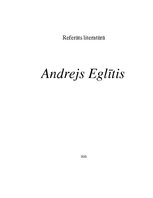 Research Papers 'Andrejs Eglītis', 1.