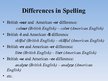 Research Papers 'Differences between British and American English', 8.