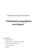 Summaries, Notes 'Medicīniski pedagoģiskais novērojums', 1.