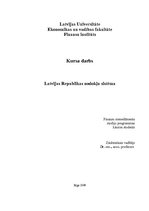 Research Papers 'Latvijas Republikas nodokļu sistēma', 1.