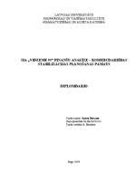 Term Papers 'SIA „Vidzeme 90” finanšu analīze – komercdarbības stabilizācijas plānošanas pama', 1.