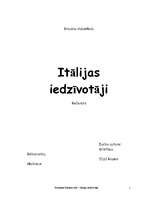 Research Papers 'Itālijas iedzīvotāji', 1.