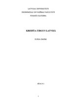 Research Papers 'Kredīta tirgus Latvijā', 1.