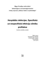 Research Papers 'Hospitālās infekcijas. Specifiskā un nespecifiskā infekciju slimību profilakse', 1.