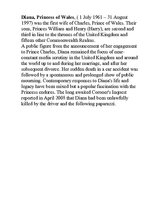 Research Papers 'Princess Diana', 2.