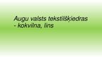 Presentations 'Augu valsts tekstilšķiedras', 1.