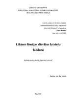 Research Papers 'Liktens lēmējas dievības latviešu folklorā', 1.
