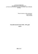 Research Papers 'Nacionālā atmoda Latvijā 1988.-1990.gadā', 1.