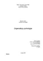 Research Papers 'Organizāciju psiholoģija', 1.