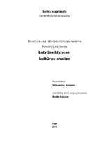Research Papers 'Latvijas biznesa kultūras analīze', 1.