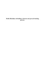 Essays 'Public Relations - Definitions, Elements and Parts of Working Process', 1.