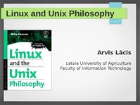 Presentations 'Linux and Unix Philosophy', 1.