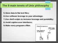 Presentations 'Linux and Unix Philosophy', 6.