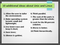 Presentations 'Linux and Unix Philosophy', 7.