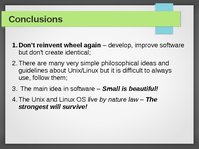 Presentations 'Linux and Unix Philosophy', 9.