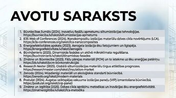 Presentations 'Inovatīvie siltumizolācijas materiāli un to ietekme uz enerģijas patēriņu', 13.