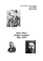 Research Papers 'Makss Vēbers "Reliģijas socioloģija"', 1.