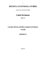 Research Papers 'Latvijas tūrisma attīstības iespēju novērtējums Latvijā', 1.