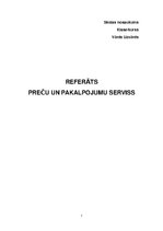 Research Papers 'Preču un pakalpojuma serviss', 1.