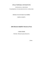 Research Papers 'Hipotekāro kredītu tirgus Latvijā', 1.