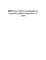 Research Papers 'DBVS datu vārdnīca, konfigurēšanas parametri, darbības noskaņošana un audits', 1.