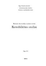 Research Papers 'Rentabilitātes analīze', 1.