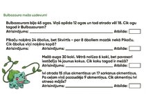 Samples 'Matemātika ar Pokēmoniem', 4.