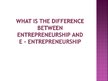Presentations 'E-entrepreneurship', 2.
